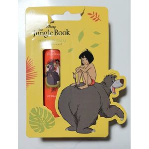 Disney vegan lip balm Mowgli en Baloe - jungle book - lippenbalsem lipbalsem - strawberry scent - aardbei smaak - jungleboek - 6+