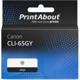 PrintAbout - CLI-65GY - Inktcartridge - Grijs - Geschikt voor Canon