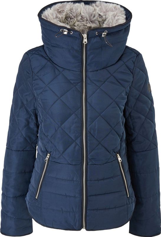 QS - Winterjas - Navy - Gewatteerde Jas - Normale Pasvorm