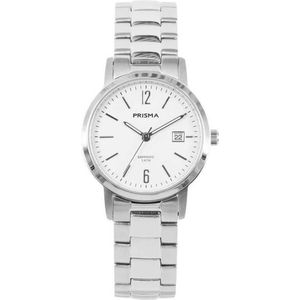 Prisma Dames Slimline Classic White horloge P.1474