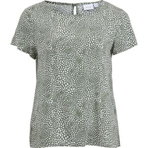 Vila T-shirt Vipaya S/s Top/su - Noos 14067404 Four Leave Clove/sally Dames Maat - 38