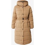 Hooded Jacket With Elasticated Belt Dames - Donker Zand - Maat XL