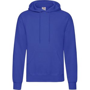 Fruit of the Loom Hoodie / capuchon sweater Royal Blue voor volwassenen - Classic Hooded Sweat - Hoodie - Maat L