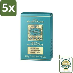 5 x 4711 - Echt Kölnisch Wasser - Créme Zeep - Original Eau De Cologne - 100 g - Grootverpakking - 4711 Echt Kölnisch Wasser - Crèmezeep - Eau De Cologne - Geur - Huidverzorging