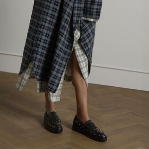 MANFIELD - Instappers - Zwart - Leer - Blokhak