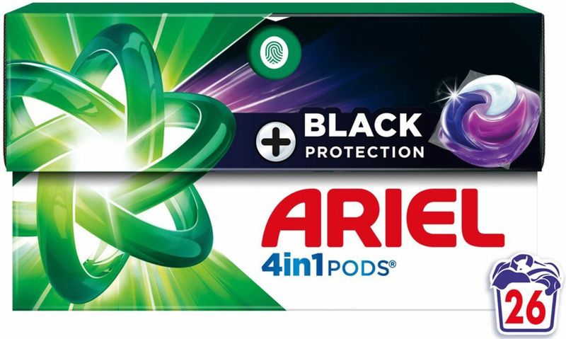 Ariel - 4in1 Pods - Wasmiddelcapsules - Black Protection - 16 Stuks