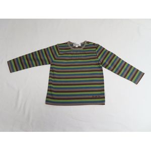 T-Shirt - Lange mouw - Meisje - Streepje - Bruin / groen - 2 jaar 92