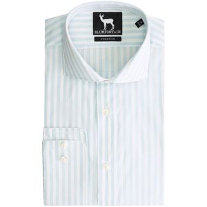GENTS - Overhemd Blumfontain gestreept strijkvrij - Katoen - Lichtblauw - Maat S/S