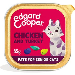 Edgard & Cooper Kattenvoer Senior Pate Kip - Kalkoen 85 gr