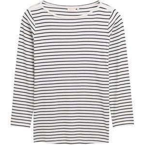 Tom Tailor - Longsleeve - Gestreept - Katoen - Met Boothals