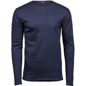 Tee Jays Heren-T-shirt met lange mouwen in Interlock (Marine)