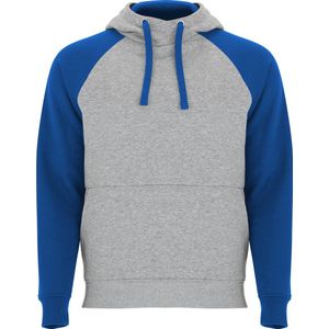 Roly Badet Hooded Sweatshirt RY1058 - Heather Grey 58/Royal Blue 05 - M