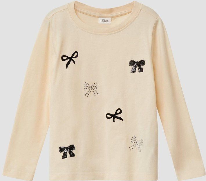 s.Oliver longsleeve ecru met pailletten