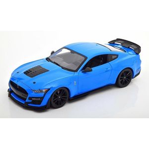 1:18 Ford Mustang GT Cobra Jet Blue Diecast Modelauto, ongeveer 26 cm lang - België