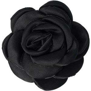 Haarsoires Haarspeld Duckklem 8cm – Haarbloem Roos – Zwart - Sterke Haarclip voor Styling & Dagelijks Gebruik - Hair Clip - Decoratieve Haaraccessoire
