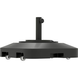 Outsunny - Parasolvoet - Kunststof - 4 Wielen - Zwart