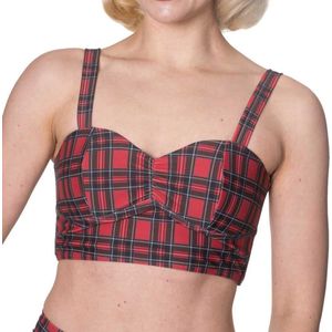 Banned - Wild plains tartan Bikinitop - Ruitjes - L - Rood