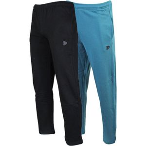 2-Pack Donnay Joggingbroek rechte pijp - Sportbroek - Heren - Maat XXL - Black/Vintage blue