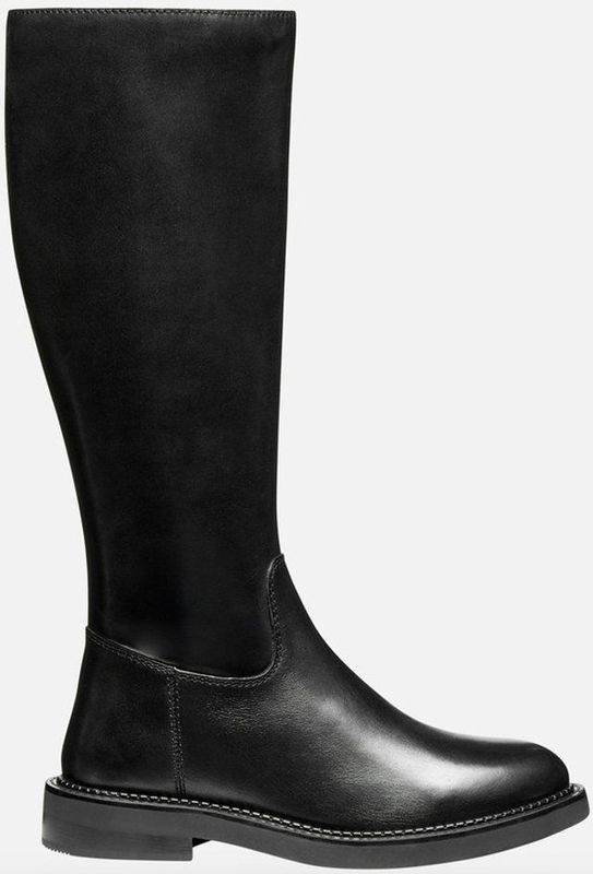 GEOX - Serilda - Kuitlaarzen - Zwart - Gevoerd - Ritszakken aan de zijkant