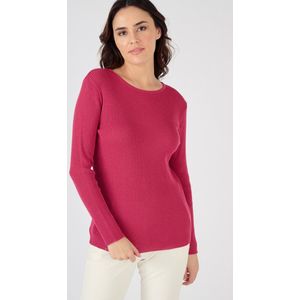 Damart - Trui met ronde hals 50% merinowol - Dames - Roze - XS