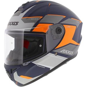 Axxis Draken S helm Sunray mat blauw grijs oranje - Maat L