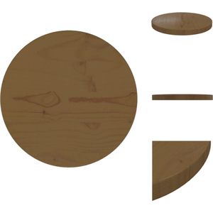 vidaXL Tafelblad - Massief grenenhout - 30 x 2.5 cm - Bruin - Tafelonderdeel