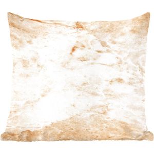 Sierkussens - Kussentjes Woonkamer - 60x60 cm - Marmer - Zand - Bruin
