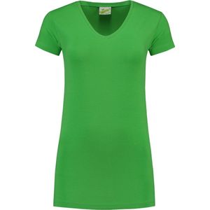 L&S T-shirt V-neck cot/elast SS for her