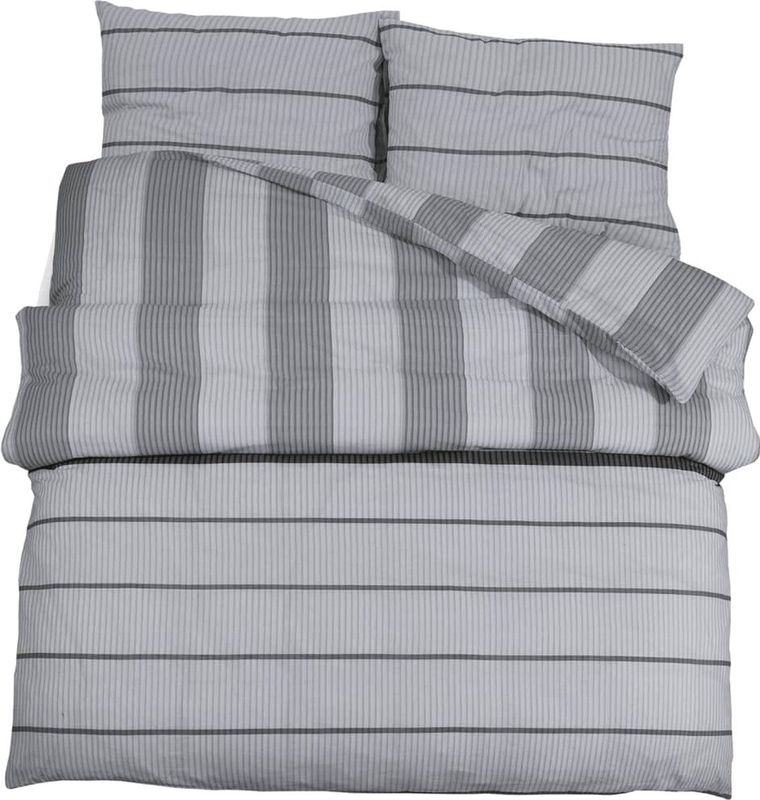 vidaXL-Dekbedovertrekset-155x220-cm-katoen-grijs