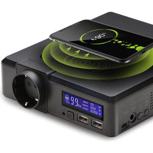 Stemily Powerstation - 154Wh/41600mAh - Portable - Solar - 200W stopcontact - 2 USB-A poorten - 1 USB-C - Draadloos opladen