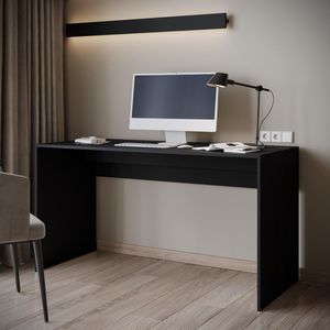 Meubella - Bureau Nyon - Zwart - 140 cm