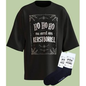 Kerstshirt - Kerstborrel Kerstcadeau - Foute kerst trui - Kerst tshirt - Gift set met kerstsokken - Grappige kerstkleding - Kerst shirt voor man en vrouw - Kerst shirt voor dames en heren - LuckyDaySocks - Maat S