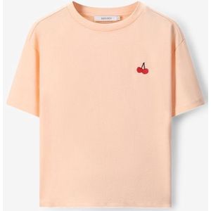 Sissy-Boy - Oranje oversized T-shirt met kers