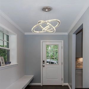 Kristallen Kroonluchter - Crystal Led Hanglamp - 3 Ring Hanglamp - Woonkamerlamp - Met Afstandsbediening - Moderne lamp - Hanglamp