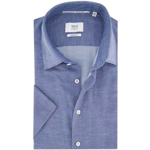 Eterna overhemd korte mouw blauw