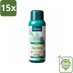 15 x Kneipp - Badschuim - Mint Eucalyptus - Verfrissend - 400 ml - Grootverpakking - Badschuim - Eucalyptus - Munt - Verfrissend - Ontspannend