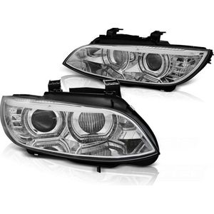 Koplampen Xenon BMW E92/E93 06-10 ANGEL EYES LED CHROOM HID