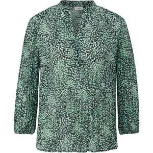 Blouse - Gevoerde Zoom - Chiffon - Tuniek Kraag - Lange Mouw