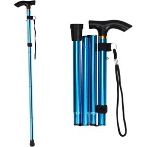 Thelau - Inklapbare wandelstok voor dames - Aluminium - Rood - Verstelbaar en duurzaam