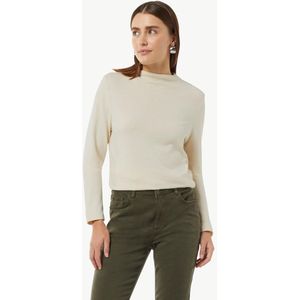 comma - T-shirt - Zwart - Lange Mouwen - Opstaande Kraag