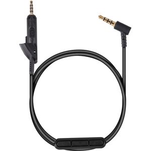 kwmobile koptelefoonkabel geschikt voor Bose QuietComfort 15 - Reservekabel 150 cm - Met microfoon en volumeregelaar - 3,5 mm aansluiting
