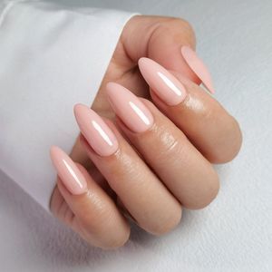 BIMA Nails - Soft Gel Press-On nagels - Short Almond - Plaknagels met lijm - Herbruikbare nepnagels met lijmstickers/sticky tabs - Nude/Roze - Barely Blushing - 32 stuks (16 maten)