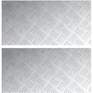 vidaXL - Aluminium - Geweven - Platen - 2 - stuks - Anti-slip - 60x30 - cm