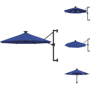 vidaXL Wandparasol Exclusive s - Tuin - 300 x 131 cm - Uv-beschermend polyester - Parasol