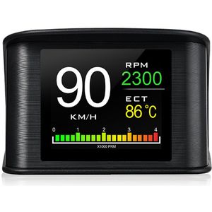 Snelheidsmeter - Zwart - OBD-interface - Head Up Display - 12 Kernfuncties - Geschikt Voor Meer Rijmodi