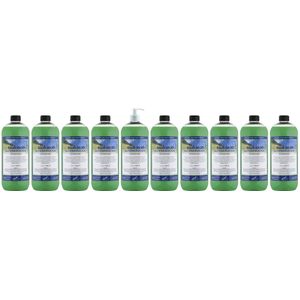 Shampoo Alpenkruiden - 1 liter (transparant) - 10 stuks met witte pomp - Voordeelverpakking - Haarverzorging