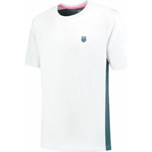 K-Swiss - Hypercourt Mix Melange Crew - Sportshirt - Wit - Gerecycled Polyester