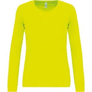 PROACT - Damessportshirt Lange Mouwen - Fluorescent Yellow