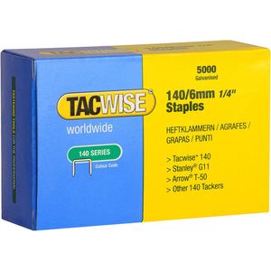 Tacwise nieten voor tacker - Type 140 - 6 mm - Gegalvaniseerd - 5000 stuks