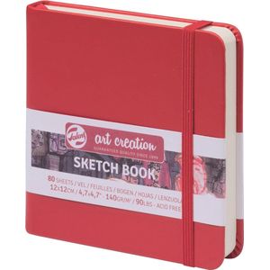 Schetsboek 12x12 cm 140g rood